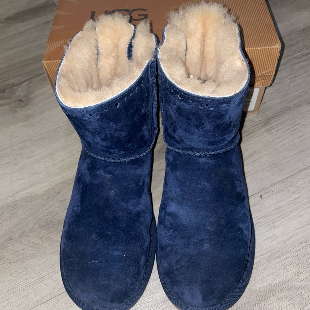 UGG Women's Navy Sheepskin Boots